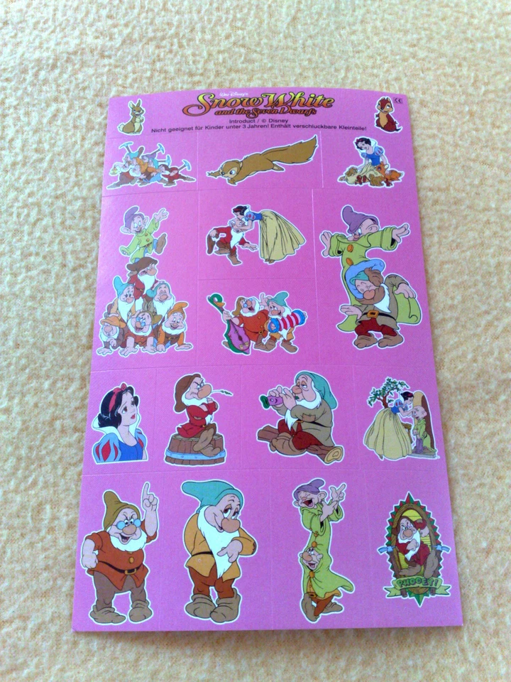 Sticker Sammelsticker Aufkleber Disney Schneewittchen und die sieben Zwerge - Bild 1 von 1