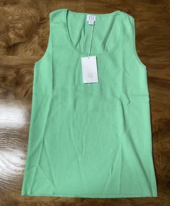 Impresionante top sin mangas TSE verde cachemira talla L- Nuevo con etiquetas - Imagen 1 de 3
