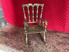 Vintage Solid Brass Small Rocking Chair Ornament, Used