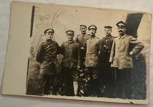 WWI German Troops & Officers small group on Photographic Postcard - Picture 1 of 2