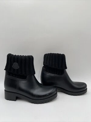 Moncler Ginette Rubber Boots Black Size 35 - Image 1 of 4