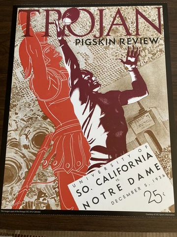 1936 Southern Cal (USC)  Vintage Football Poster - Great For Framing Cover