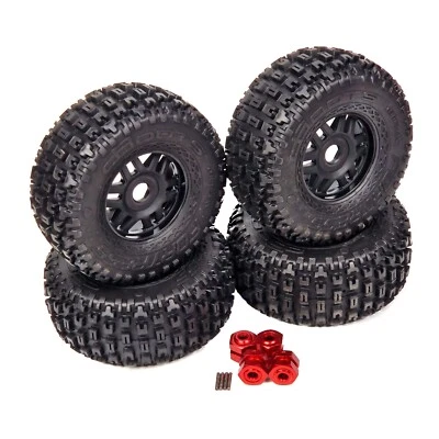 ARRMA Mojave 4S 4 Stück Räder Reifen geklebt dBoots Fortress LP 17mm Sechskant ARA550110