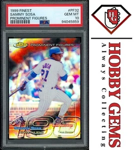 SAMMY SOSA PSA 10 1999 Topps Finest Prominent Figures #PF32 158/190 - Picture 1 of 2
