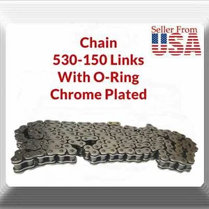 O-Ring Drive Chain Natural color Pitch 530x150 Links For Honda Kawazaki Suzuki - Picture 1 of 3