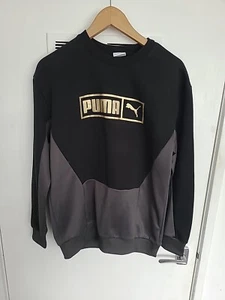 Modern Style Puma Black & Grey Sweatshirt Size XS Preowned - Picture 1 of 6