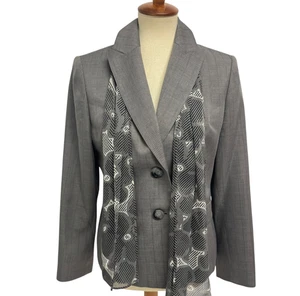 Evan Picone Suit Petit Damen Blazer mit Schal zwei Knöpfen vorne Gr. 10P - Bild 1 von 8