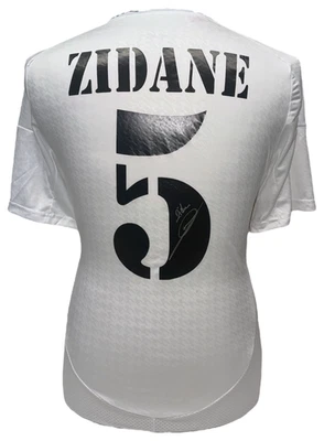 ZINEDINE ZIDANE SIGNED REAL MADRID FOOTBALL SHIRT & PROOF EXCLUSIVE TO ALLSTARS - Image 1 of 4