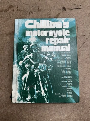 Manual de reparación de motocicletas Chilton’s 1947-1976 - Harley Honda Kawasaki y más Foto 1 de 4
