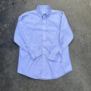 Brooks Brothers Pinstripe Button Up 16.5-2/3 Regent Mens Polo Shirt - Picture 1 of 5