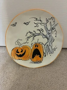 Eli + Ana Halloween Skizzenhaft Jack Salatteller 8 Zoll gruselig neu - Bild 1 von 2