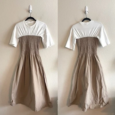 Anthropologie Maeve The Lilou Twofer Midi Dress Cottagecore Womens Size XS - Image 1 of 4