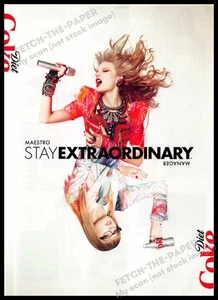 Diet Coke 2010s Magazine Print Advertisement 2013 Taylor Swift Maestro Singing - Picture 1 of 1