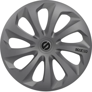 Sicilia Juego Universal De Tapacubos Completo Para Auto Gris 16 PULGADAS SPARCO - Imagen 1 de 2