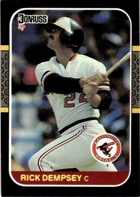 1987 Donruss Rick Dempsey Baltimore Orioles #294 - Image 1 of 2