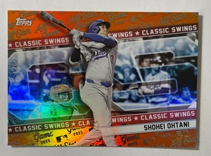 2025 Topps All Star Game Shohei Ohtani Classic Swings Orange Foil 23/25 - Picture 1 of 2