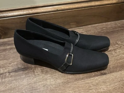 munro american womens classic loafer heel black Shock Observing 9ss made in USA - Image 1 of 2