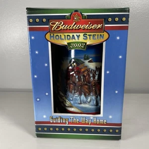 Vintage 2002 Budweiser Holiday Stein Beer Mug "Guiding The Way Home" - Picture 1 of 7