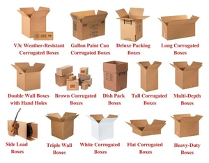 17-19" Corrugated Boxes CHOOSE YOUR SIZE Shipping/Moving Boxes MULTI Packs - Picture 1 of 19