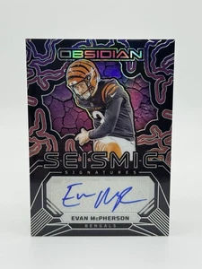 Fútbol americano Panini Obsidian 2024 Evan McPherson firmas sísmicas automático BENGALS - Imagen 1 de 2