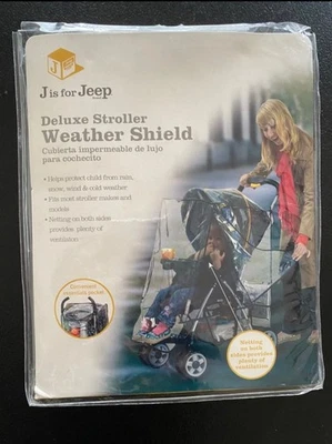 Jeep Deluxe Stroller Weather Shield Cover With Pocket Clear View - Image 1 of 4