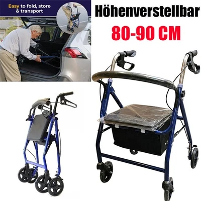 Einstellbar Rollator klappbar Leichtgewichtsrollator Laufhilfe Gehhilfe Gehwagen - Bild 1 von 4