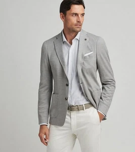 Peter Millar Mens Claremont Soft Knit Sports Coat Jacket Gray 48R $1295 - Picture 1 of 15