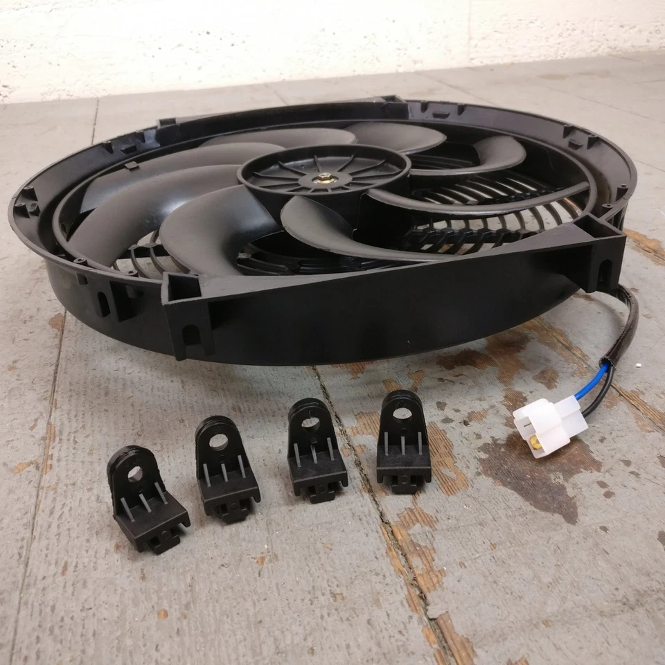 Ford B7000 1983 14 pulgadas Super Duty ventilador de radiador refrigeración aérea delgado nuevo 12 V Foto 1 de 4