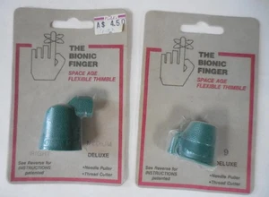 The Bionic Finger Space Age Flexible Thimble, Lot of 2 Different, New - Picture 1 of 8