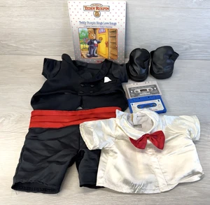 Vintage Teddy Ruxpin abiti avventura smoking con libro e nastro canzoni d'amore - Foto 1 di 17