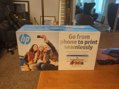 HP Deskjet 3755 All-In-One Wireless Inkjet Printer - Print, Scan, Copy, Sealed  - Image 1 of 2