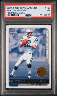 2000 Pacific Paramount Peyton Manning Premiere Date #/79 Colts - Image 1 of 3