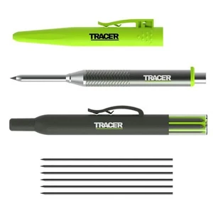 Construction Pencil Set Deep Hole Marker TRACER Pro Metal with Holster 6 Lead - Picture 1 of 7