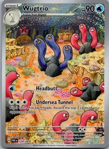 Wugtrio 224/091 Sv: Paldean Fates Illustration Rare Holo - Picture 1 of 2