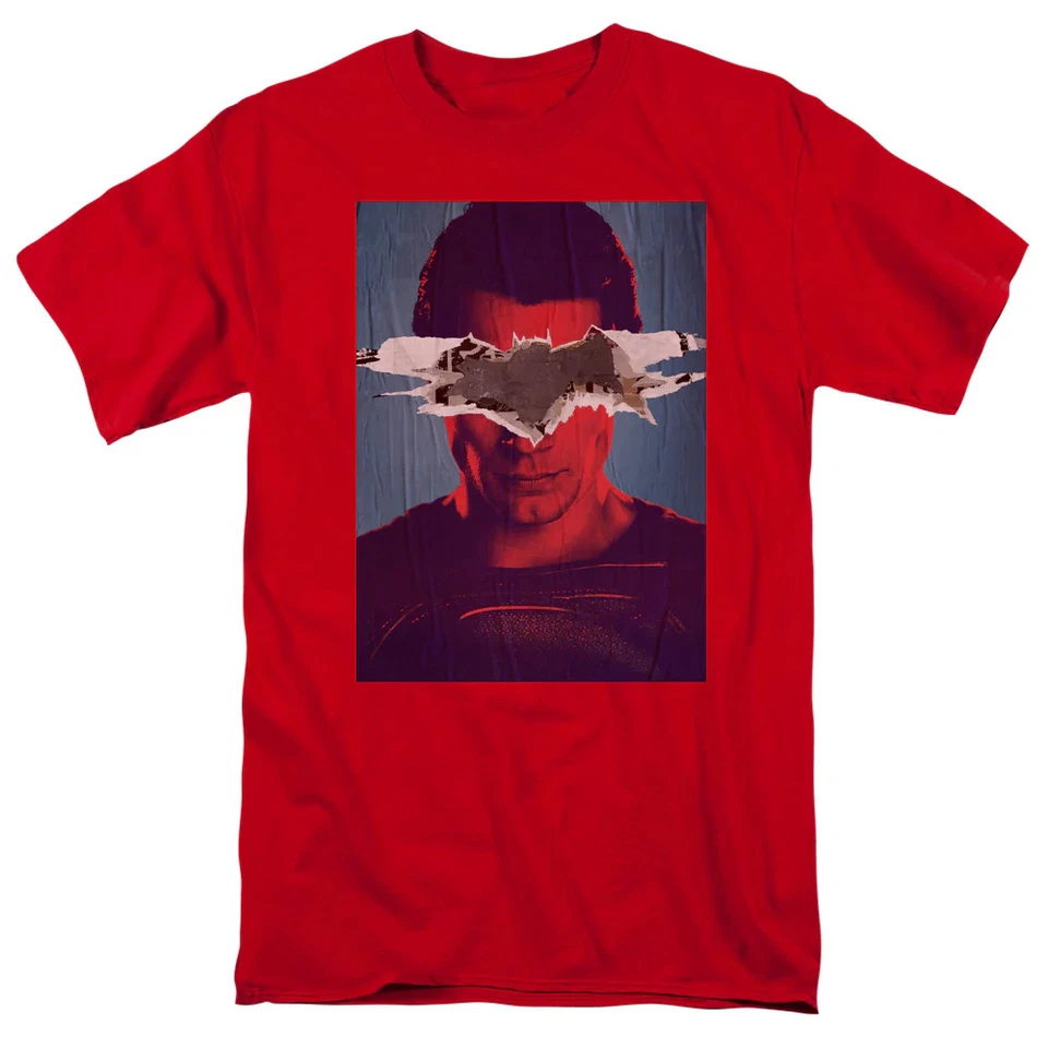 Camiseta roja con póster de Batman Vs Superman para hombre Foto 1 de 1