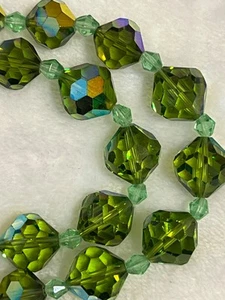 Vintage Art Deco Tschechische Glas Halskette - Bild 1 von 7