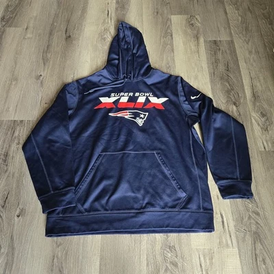 New England Patriots Nike Therma Fit Hoodie Mens XL Sweatshirt SUPER BOWL XLIX - Image 1 of 4