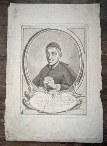 Stampa Marcantonio Dal Re Ritratto Ven Benedetto Ludovico Giacobini XVIII Sec - Imagen 1 de 4