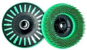 4-1/2” x 5/8”-11 50er Körnung grüne Borstenscheibe | Keramik-Aluminiumoxid Schleifmittel... - Bild 1 von 7
