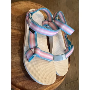 Teva Original Universal Sandals Pastel Pink Blue Women's 9 - Picture 1 of 5