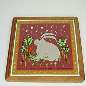 Sottopiumino o da parete in ceramica Taylor e Ng Rascal Coniglio 1982 vintage - Foto 1 di 4