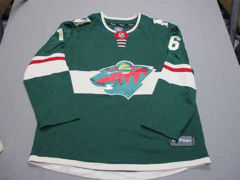 Minnesota Wild Jersey Mens 2XL Green White Sweater Fanatics Pullover Hockey Cover