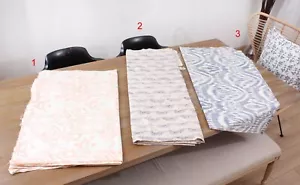 Roller Print Cotton Uzbek SET of 3 pcs 5.77' x 7.05' VINTAGE FAST Shipment 14878 - Picture 1 of 10