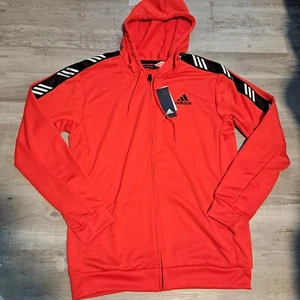 Adidas Baloncesto Club Para Hombre Rojo Cremallera Sudadera con Capucha Grande Chaqueta Atlética Climalite Nueva con Etiquetas - Imagen 1 de 9