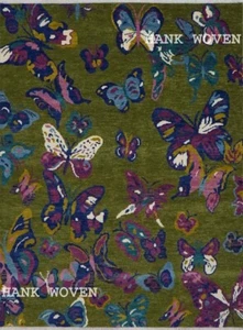 Vibrant Handmade Garden of Butterfly Green and Purple 8 x 10 ft. Area Rug - Picture 1 of 9
