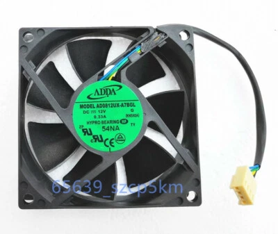 ADDA DC Brushless AD0812UX-A7BGL 12V 0.33A Fan  4pin PWM Cooling Fan - Image 1 of 4