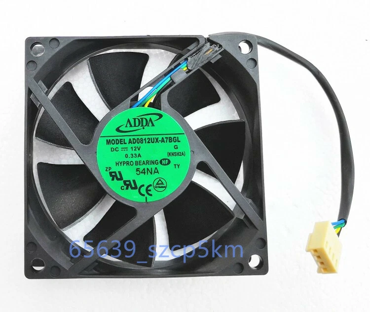 ADDA DC Brushless AD0812UX-A7BGL 12V 0.33A Fan  4pin PWM Cooling Fan - Image 1 of 4
