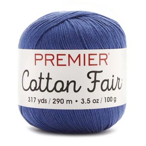 Premier Yarns 27-18 Cotton Fair Solid Yarn-Blue Iris - Picture 1 of 1