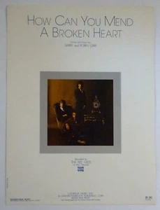 HOW CAN YOU MEND A BROKEN HEART Sheet Music BEE GEES 1971 Barry Robin Gibb - Picture 1 of 2