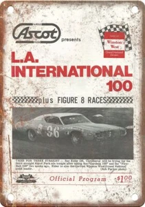 Ascot International 100 Racing Program Reproduction Metal Sign A1127 - Picture 1 of 2